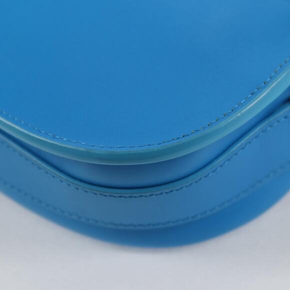 DIOR Bobby East West Shoulder Bag Leather Blue Gold - Picture 9 of 13